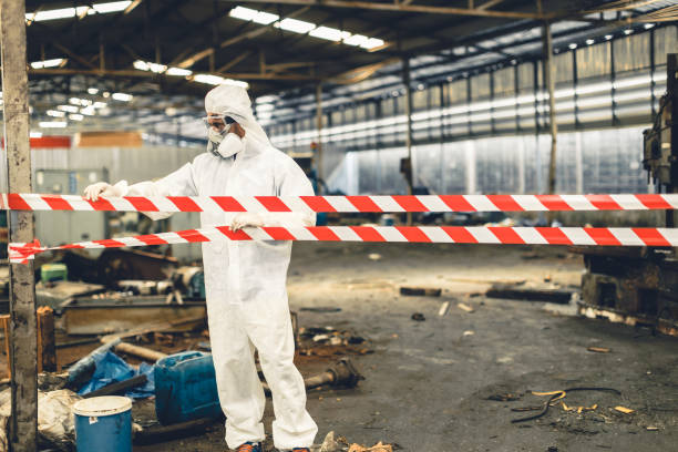 Professional Biohazard Cleanup technician working in Wharton, TX